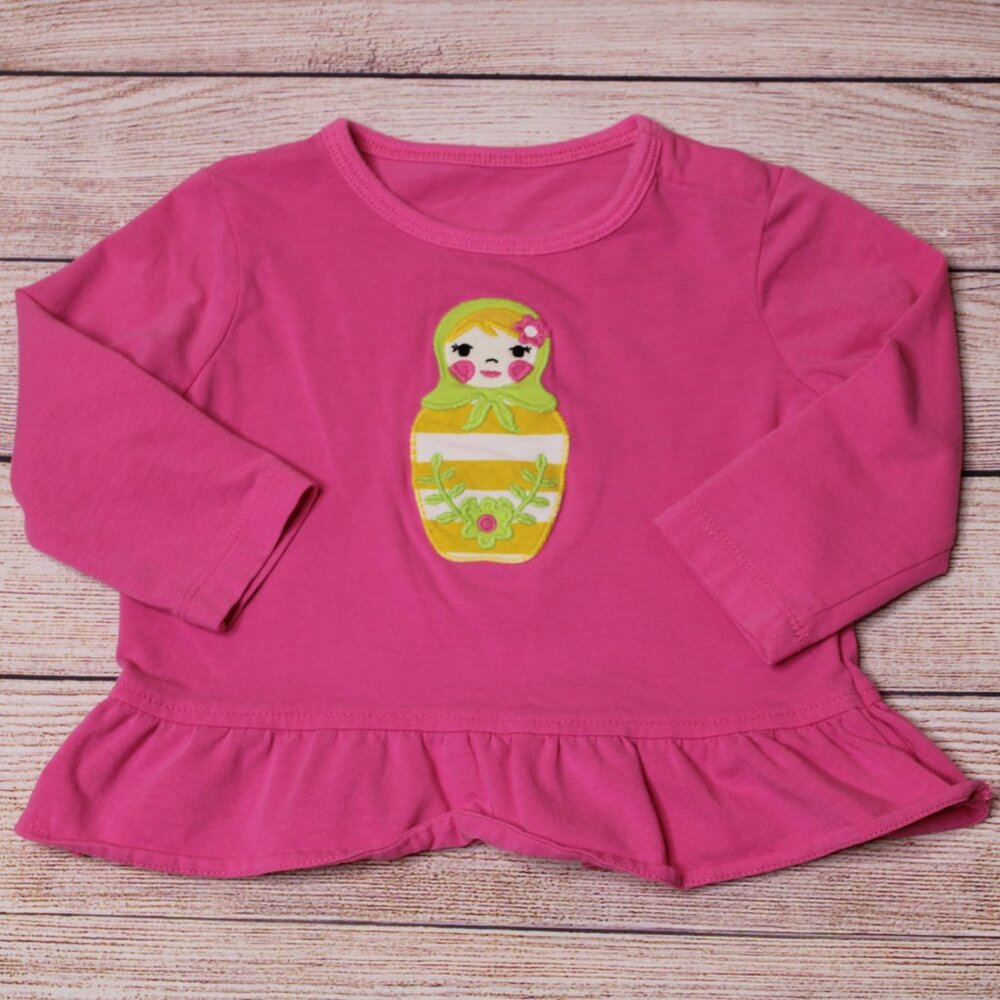 Kelly's Kids Pink top with nesting doll